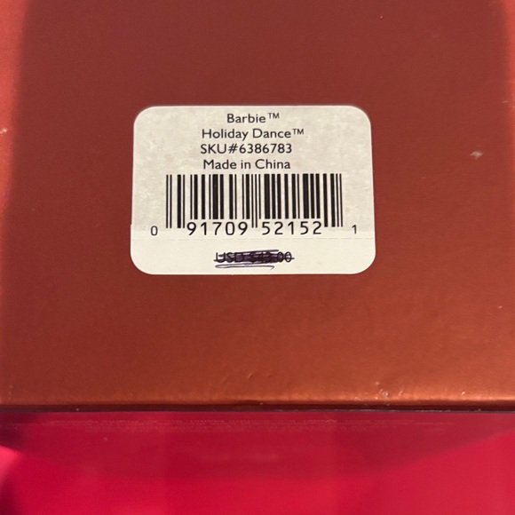 Lenox Barbie Ornament - Red and White - Picture 2 of 3